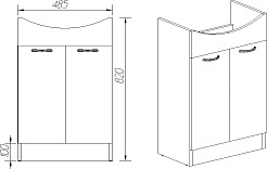Viant Тумба с раковиной Рио 50 белая – фотография-8