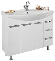 Водолей Тумба с раковиной Лира 105 белая