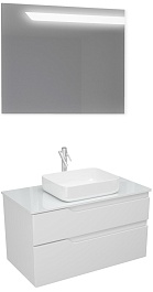 Owl 1975 Тумба с раковиной Hella Cristal 100 белый лак – фотография-4