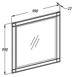 Opadiris Зеркало для ванной Фреско 100 орех – фотография-3