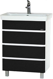 Misty Тумба с раковиной Прима 60 черная – фотография-1