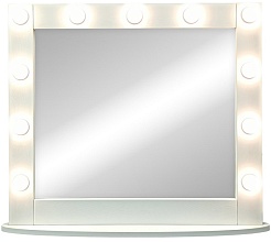 Continent Зеркало гримерное 800x700 белое – фотография-4