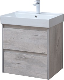 Aquanet Мебель для ванной Nova Lite 60 подвесная дуб белый – фотография-5