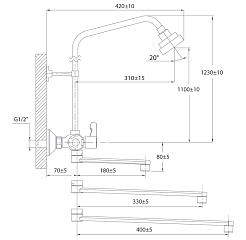 Варион Душевая система "Самсон 1035865" с термостатом – фотография-2