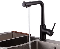 Gappo Смеситель для кухни G4390-10 черный – фотография-2