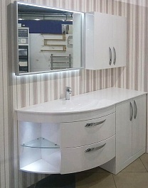 De Aqua Тумба с раковиной Трио Люкс 90 R – фотография-14