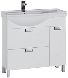 Aquanet Тумба с раковиной "Сити 90" L белая  (181973) – фотография-1