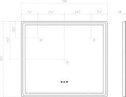 Vigo Зеркало Geometry Step 800 – фотография-11