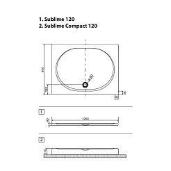 Excellent Душевой поддон SUBLIME Compact 120x90 – фотография-2