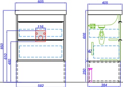 Aqwella Тумба с раковиной Fargo 60 – фотография-2