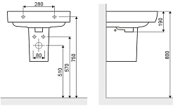 Excellent Полупьедестал для раковины BOLD – фотография-4