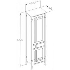 Opadiris Шкаф-пенал для ванной "Сакура" R орех – фотография-4