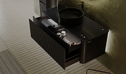 Jorno Тумба с раковиной Lumino 120 подвесная антрацит – фотография-13