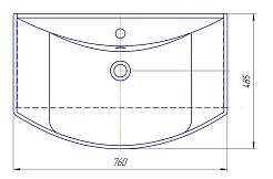 Opadiris Тумба с раковиной Омега 75 белая матовая – фотография-8