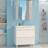 Misty Мебель для ванной Мира 80 белая матовая