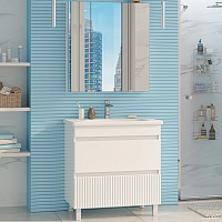 Misty Мебель для ванной Мира 80 белая матовая