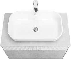 Акватон Мебель для ванной Марбл 80 Лола 60 подвесная слэйт/белая матовая – фотография-7