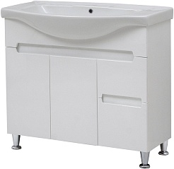 Ceruttispa Мебель для ванной Ломбардия 85 2 ящика с зеркальным шкафчиком – фотография-2