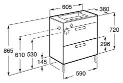 Roca Тумба с раковиной Debba 60 белая – фотография-3