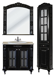 Атолл Шкаф-пенал "Александрия" черный угловой – фотография-3