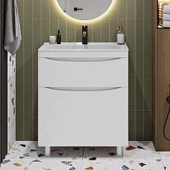 Vivon Тумба под раковину Ostin 70 напольная белая матовая – фотография-6