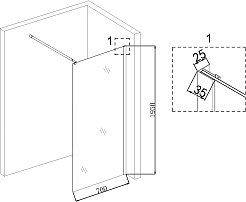 Niagara Душевая перегородка Nova 70 NG-683-70BLACK черная – фотография-4