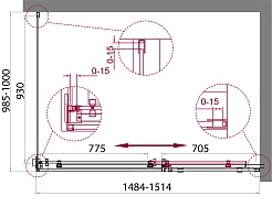 BelBagno Душевой уголок Acqua 150/100 ACQUA-AH-1-150/100-C-Cr стекло прозрачное – фотография-2