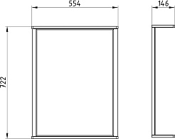 ASB-Mebel Зеркало Альпина 60 белое/дуб золотой – фотография-4