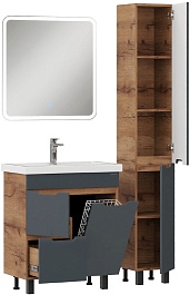 Onika Мебель для ванной Айленд 70 графит/дуб крафт – фотография-3
