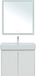Aquanet Мебель для ванной Nova Lite 75 2 дверцы подвесная белая глянцевая – фотография-1