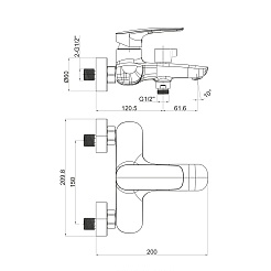 Tokito Смеситель для ванны KOMAKI хром TOK-KOM-1014 – фотография-5