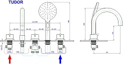 Royal Bath Смеситель Tudor RB104 на борт ванны – фотография-2
