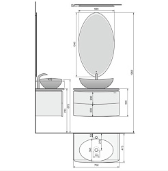 Velvex Мебель для ванной Luna 75 – фотография-7