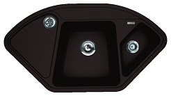 Florentina Мойка гранитная Капри угловая антрацит – фотография-1