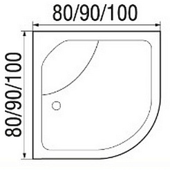 River Душевая кабина Nara 90/44 MT Б/К – фотография-2