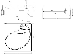 Stella Polare Раковина над стиральной машиной Шебби 60х60 серая матовая – фотография-4