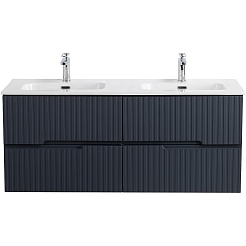 Cezares Тумба с раковиной Duet-N 120 с 4 ящиками подвесная grafito CZR-8095-120-2 – фотография-2