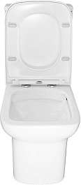 Azario Унитаз-компакт Alba AZ-8323 безободковый с бачком с сиденьем микролифт белый – фотография-7