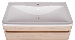 Style Line Мебель для ванной подвесная Атлантика 90, Люкс ясень перламутр, PLUS – фотография-4