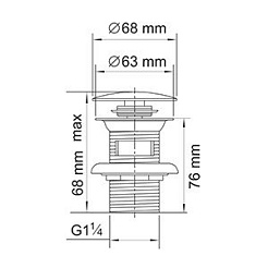 WasserKRAFT Донный клапан А046 Push-up – фотография-2