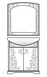 Водолей Мебель для ванной "NAOMI 75" – фотография-3