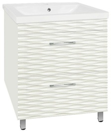 Style Line Тумба для умывальника Ассоль 70 Люкс техно платина Plus – фотография-1