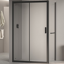 RGW Душевой уголок Passage PA-76-1B (PA-016B + Z-060-2B) 170x90 профиль черный стекло прозрачное – фотография-1