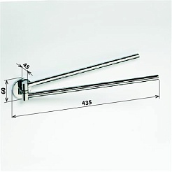 Bemeta Двойной держатель полотенца Alfa 102404101 – фотография-2