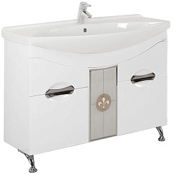 Onika Тумба с раковиной "Флорена 105.13" белая – фотография-1