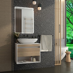 Teymi Тумба с раковиной Ritta 65 Ellie 60 подвесная белый/дуб – фотография-15