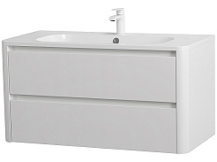 Cezares Тумба под раковину Relax 100 подвесная bianco lucido – фотография-1