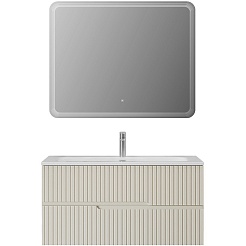 Cezares Тумба под раковину Duet-N 100 подвесная альпака брашированная – фотография-5