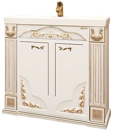 Misty Тумба с раковиной Барокко 100 бежевая патина – фотография-1