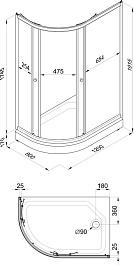 Triton  Душевой уголок Коралл А 120x80 R – фотография-4